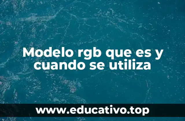 Modelo rgb que es y cuando se utiliza