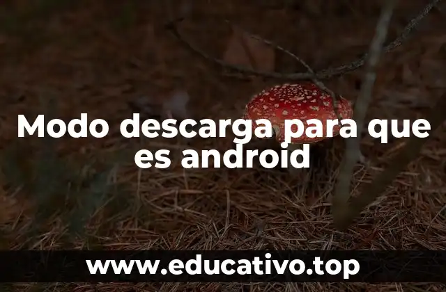 Modo descarga para que es android
