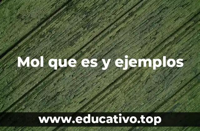 Mol que es y ejemplos