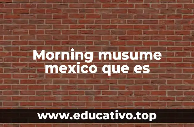 Morning musume mexico que es