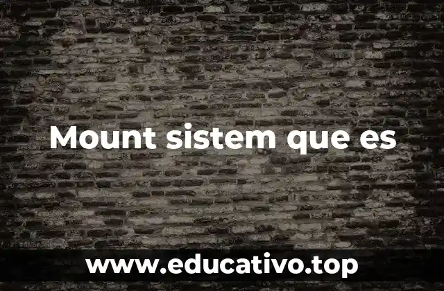 Mount sistem que es