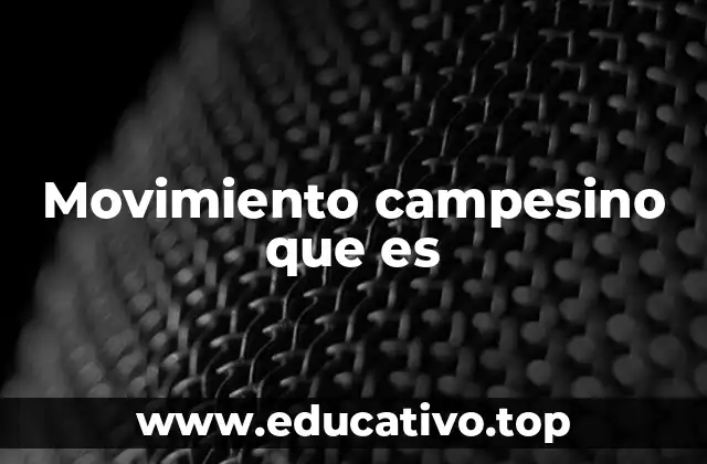 Movimiento campesino que es