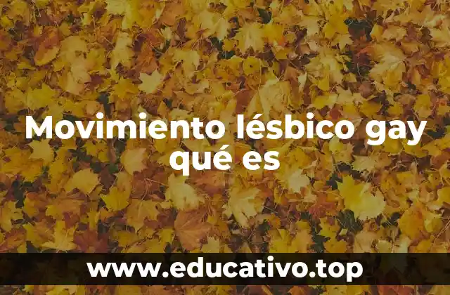 Movimiento lésbico gay qué es