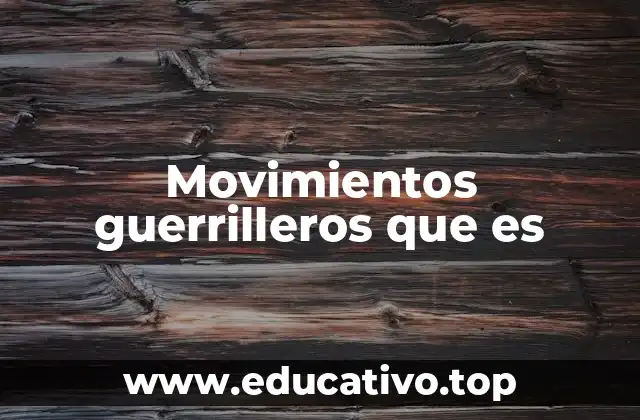 Movimientos guerrilleros que es