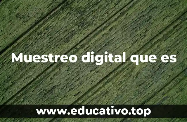 Muestreo digital que es