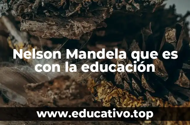 Nelson Mandela que es con la educación