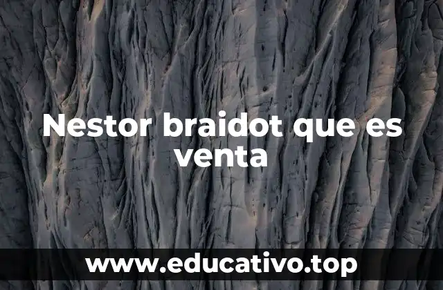 Nestor braidot que es venta