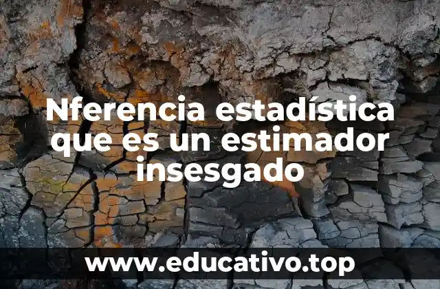 Nferencia estadística que es un estimador insesgado