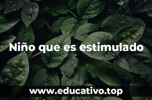 Niño que es estimulado