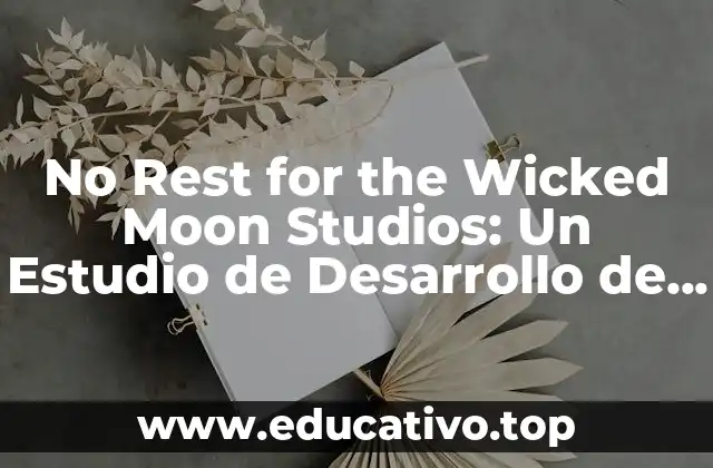 No Rest for the Wicked Moon Studios: Un Estudio de Desarrollo de Juegos Indie