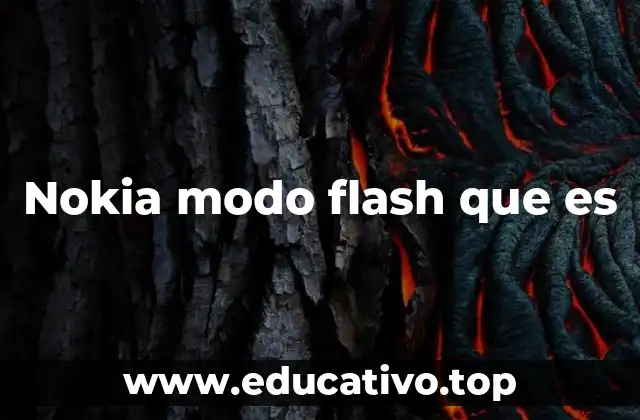 Nokia modo flash que es