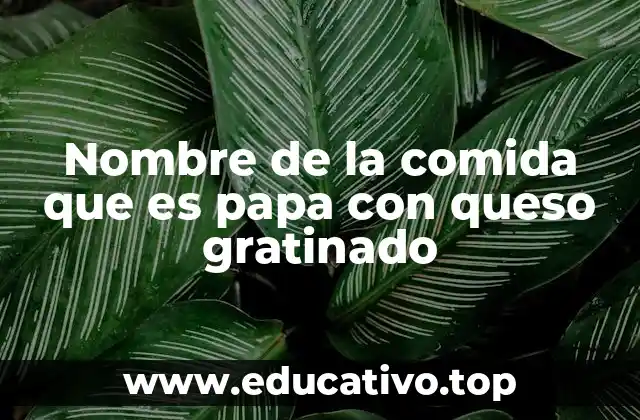 Nombre de la comida que es papa con queso gratinado