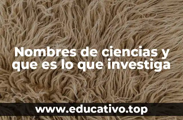 Cómo se clasifican las ciencias según su objeto de estudio