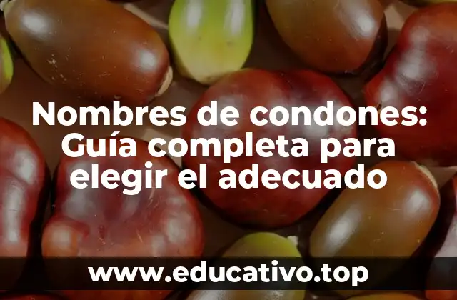 Nombres de condones: Guía completa para elegir el adecuado