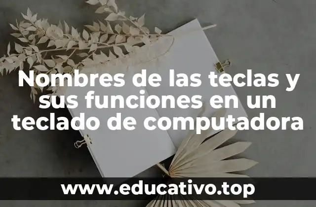 Nombres de las teclas y sus funciones en un teclado de computadora