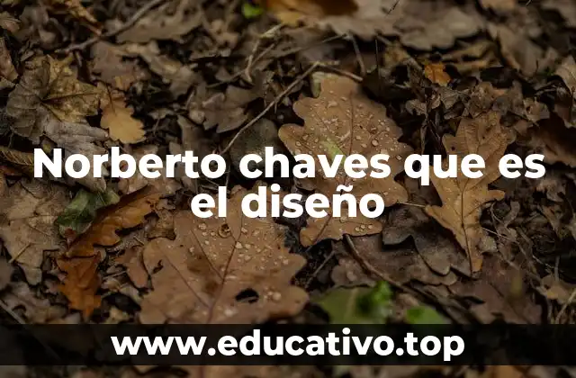 Norberto chaves que es el diseño