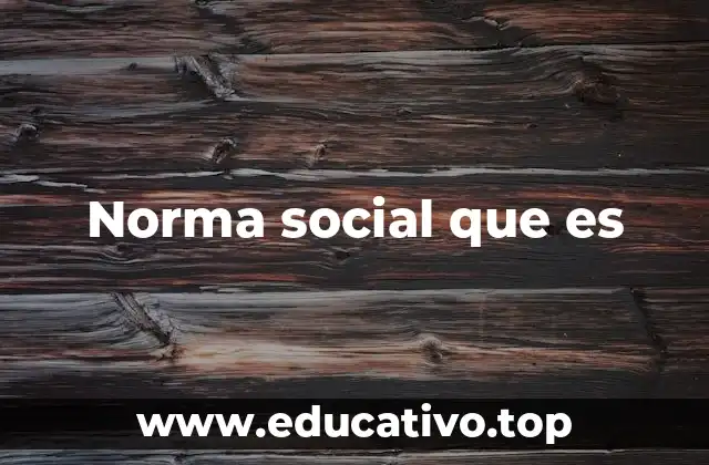 Norma social que es