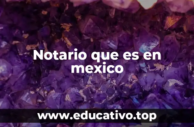 Notario que es en mexico