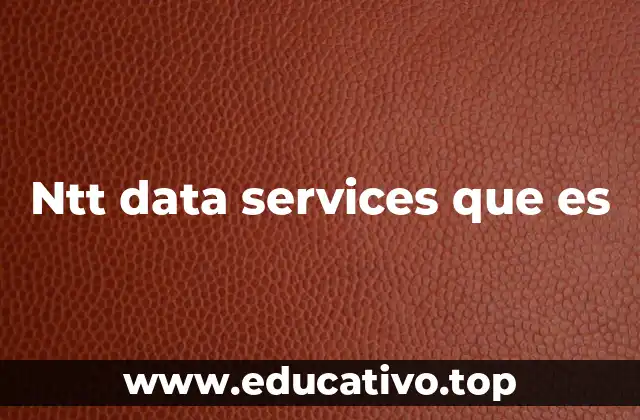 Ntt data services que es