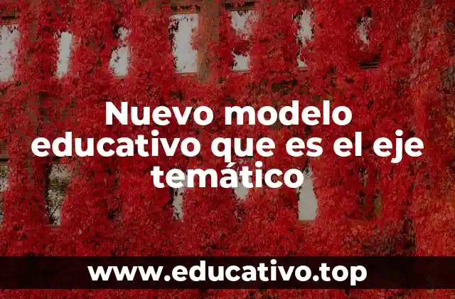Nuevo modelo educativo que es el eje temático