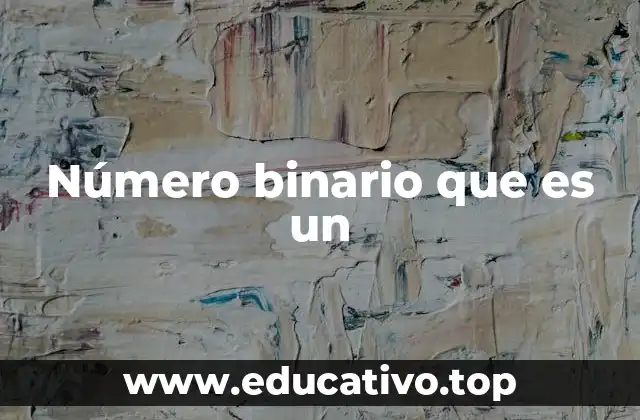 Número binario que es un