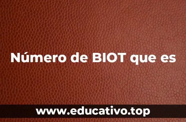 Número de BIOT que es