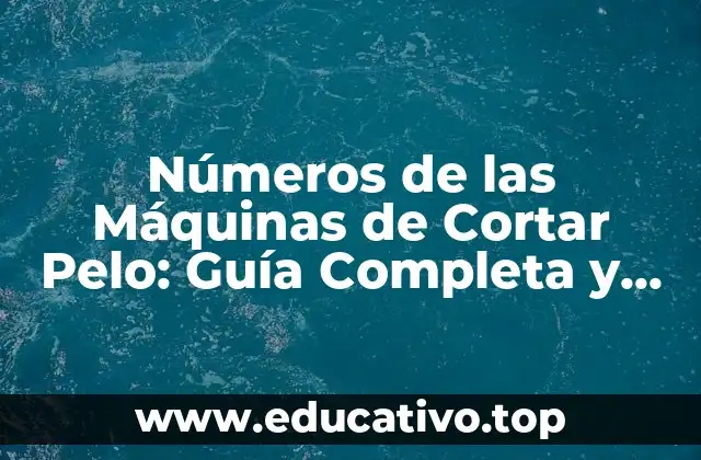 Números de las Máquinas de Cortar Pelo: Guía Completa y Detallada