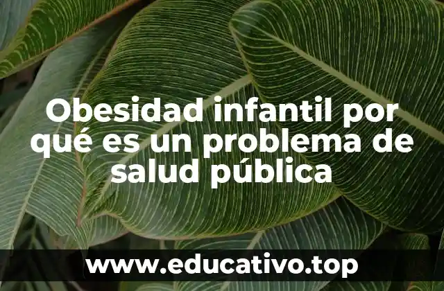 Obesidad infantil por qué es un problema de salud pública