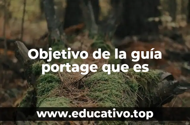 Objetivo de la guía portage que es