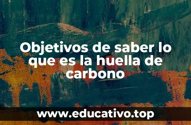 Objetivos de saber lo que es la huella de carbono