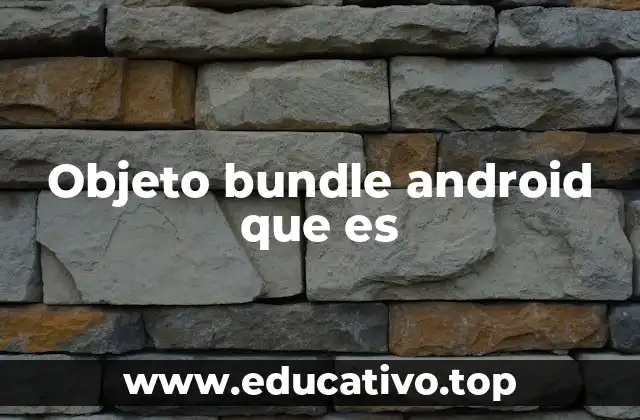Objeto bundle android que es