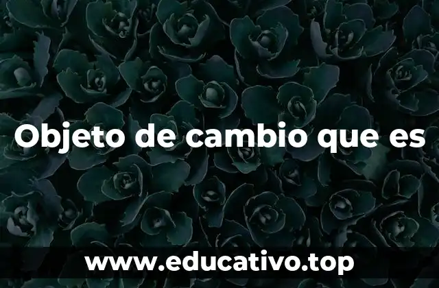 El papel de los objetos de cambio en la economía