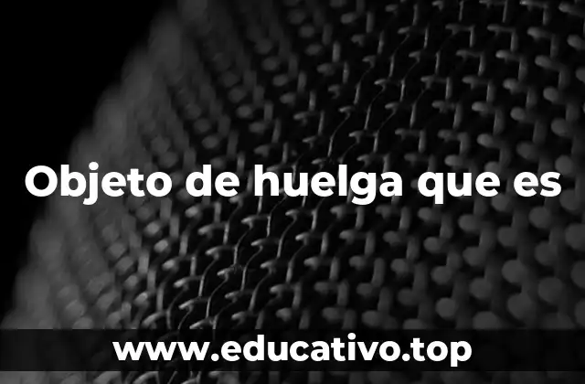 Objeto de huelga que es