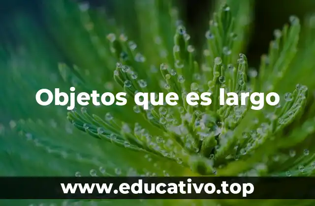 Objetos que es largo