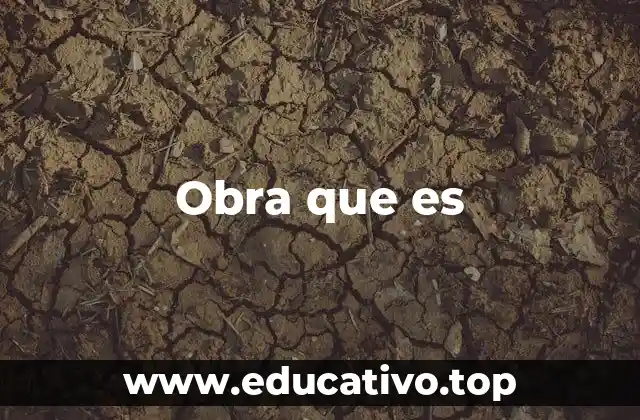 Obra que es