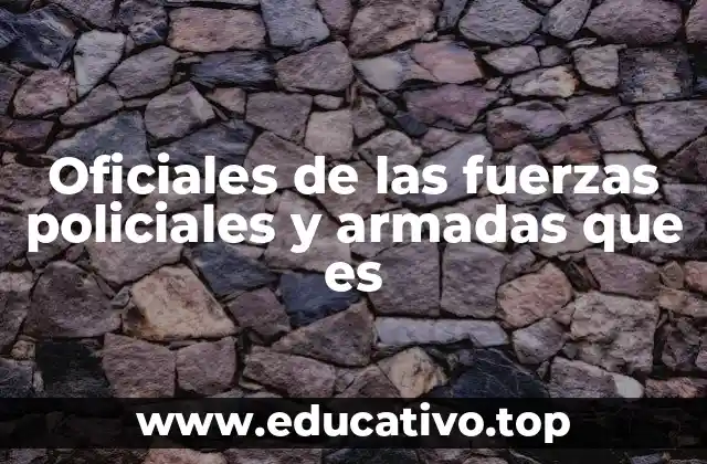 Oficiales de las fuerzas policiales y armadas que es