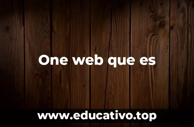 One web que es