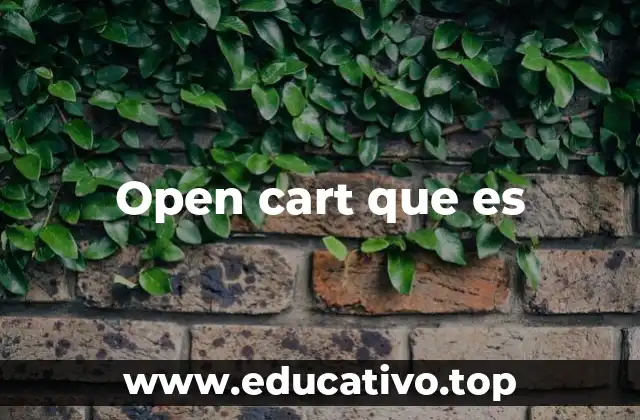 Open cart que es