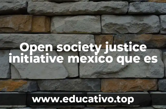 Open society justice initiative mexico que es