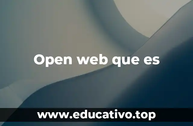 Open web que es