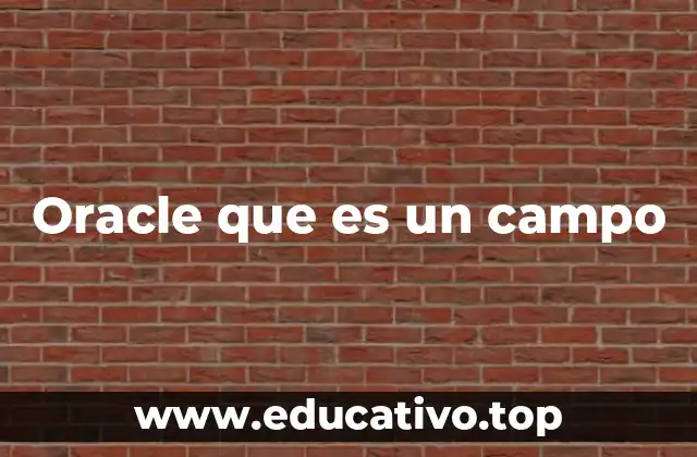 Oracle que es un campo