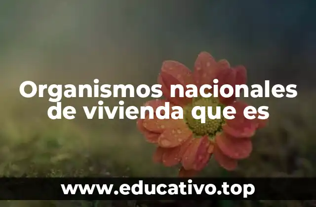 Organismos nacionales de vivienda que es