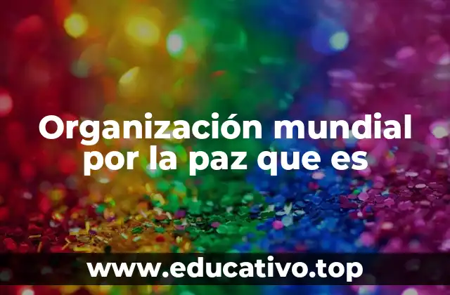 Organización mundial por la paz que es