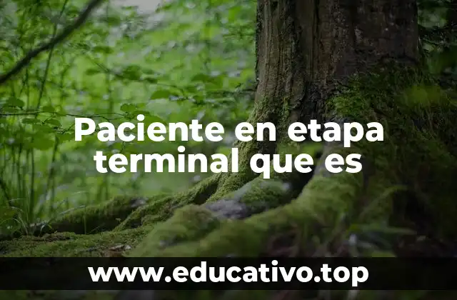 Paciente en etapa terminal que es