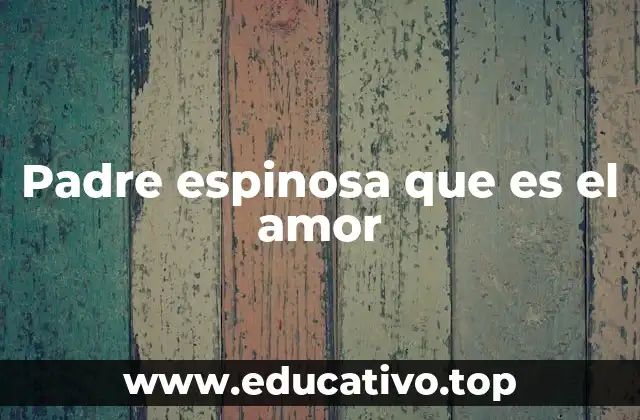 Padre espinosa que es el amor