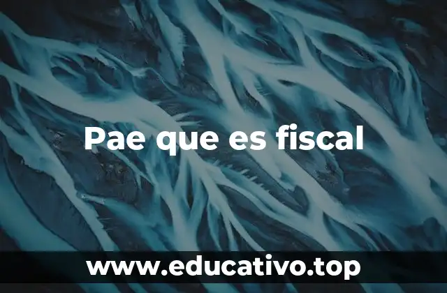 Pae que es fiscal