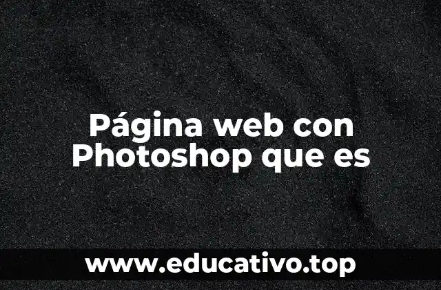 Página web con Photoshop que es