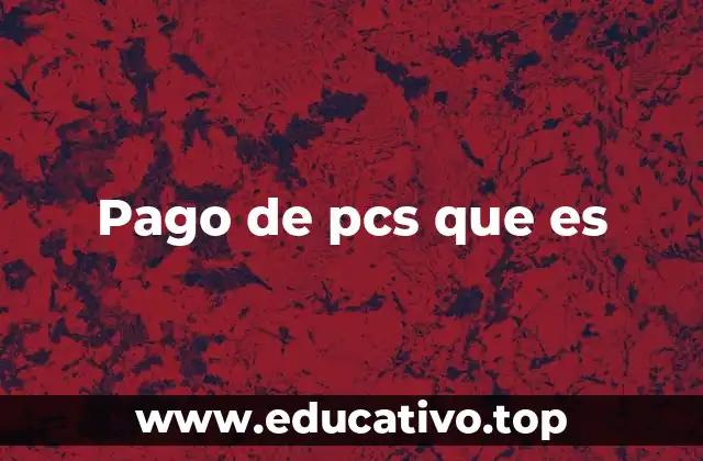 Pago de pcs que es
