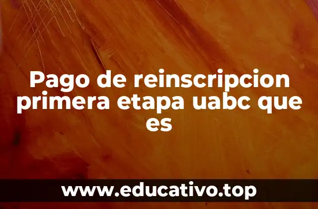 Pago de reinscripcion primera etapa uabc que es