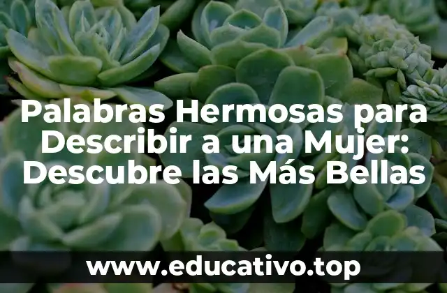 Palabras Hermosas para Describir a una Mujer: Descubre las Más Bellas